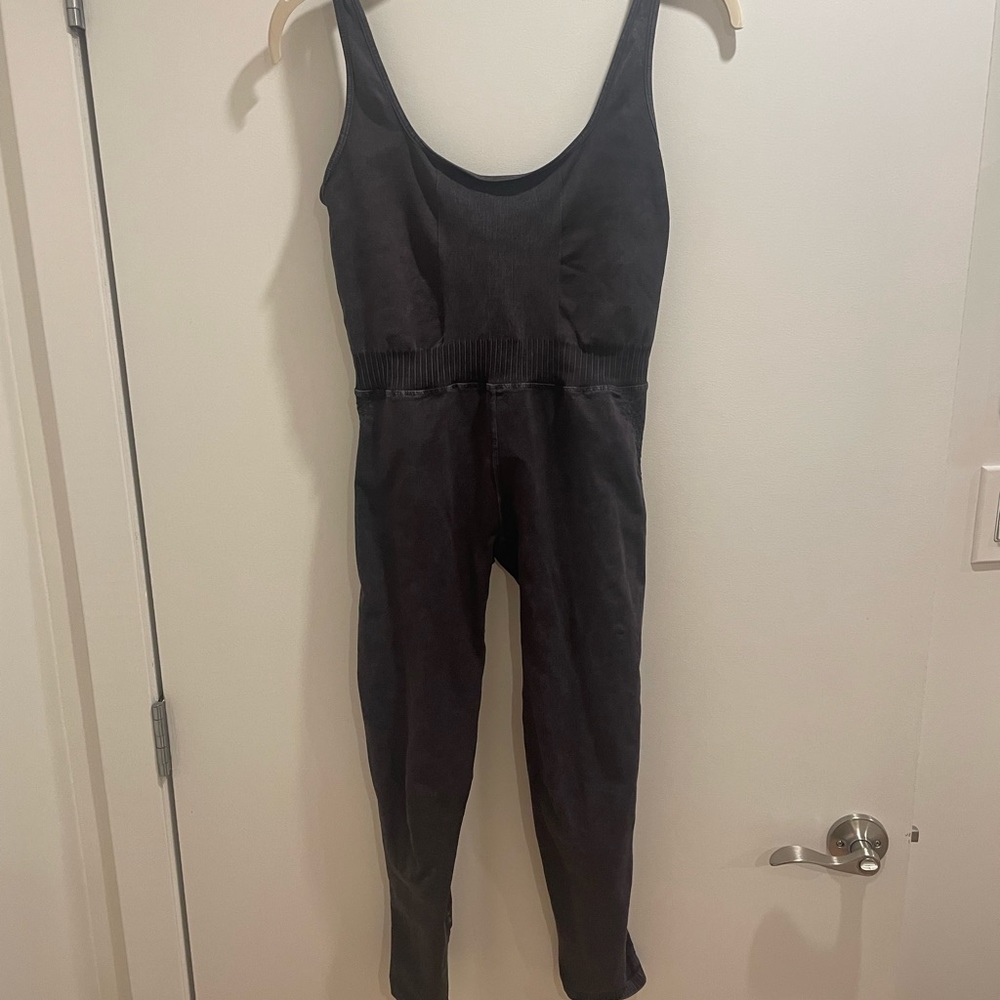 Dark gray free people movement onesie size L